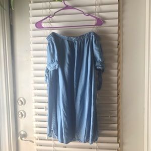 Faux denim dress